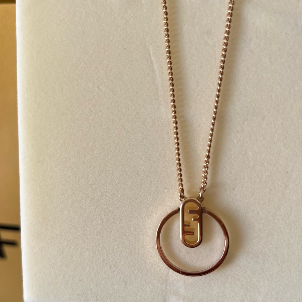 Fendi Gold Logo Necklace